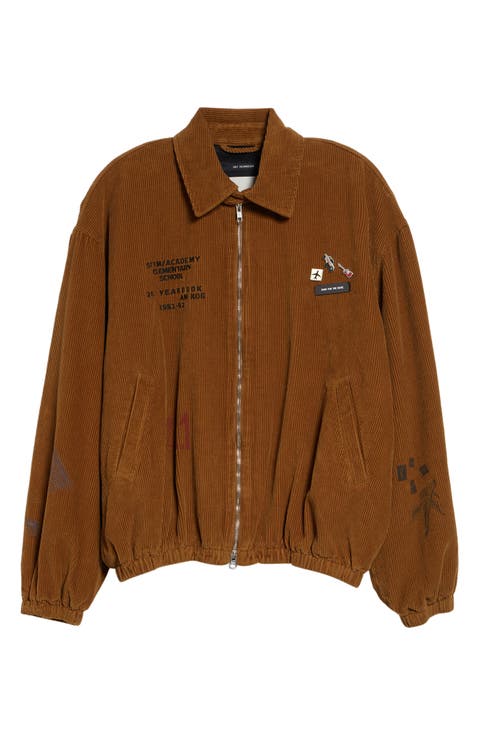 School Portrait Coach Cotton Corduroy Bomber Jacket