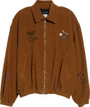SONG FOR THE MUTE School Portrait Coach Cotton Corduroy Bomber Jacket
