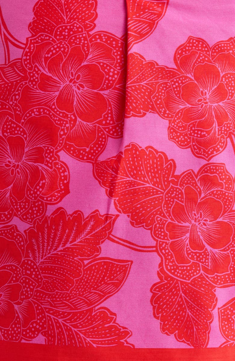 SUGARLIPS Rency Floral Arvery Pleated Shorts, Alternate, color, Fuchsia-Red