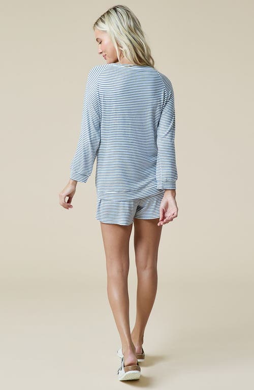 Softies Dream 3/4 Sleeve Boatneck Top With Shorts Set