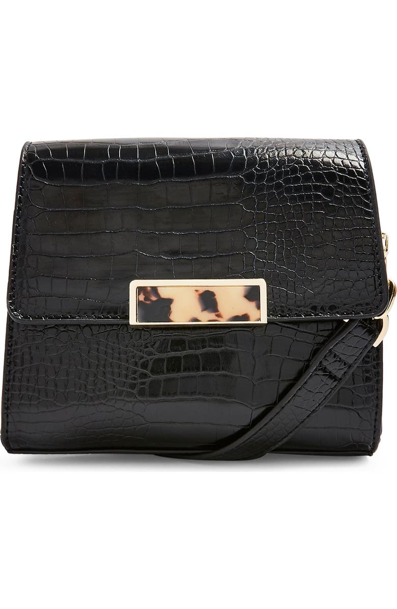 Topshop Skye Crocodile Crossbody Bag, Main, color,