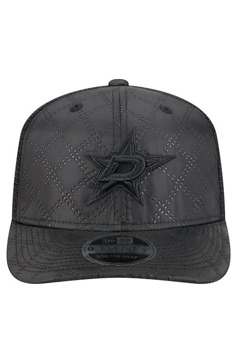 New Era Men's New Era Black Dallas Stars Quilted Nylon 9SEVENTY Adjustable Trucker Hat, Alternate, color, Black