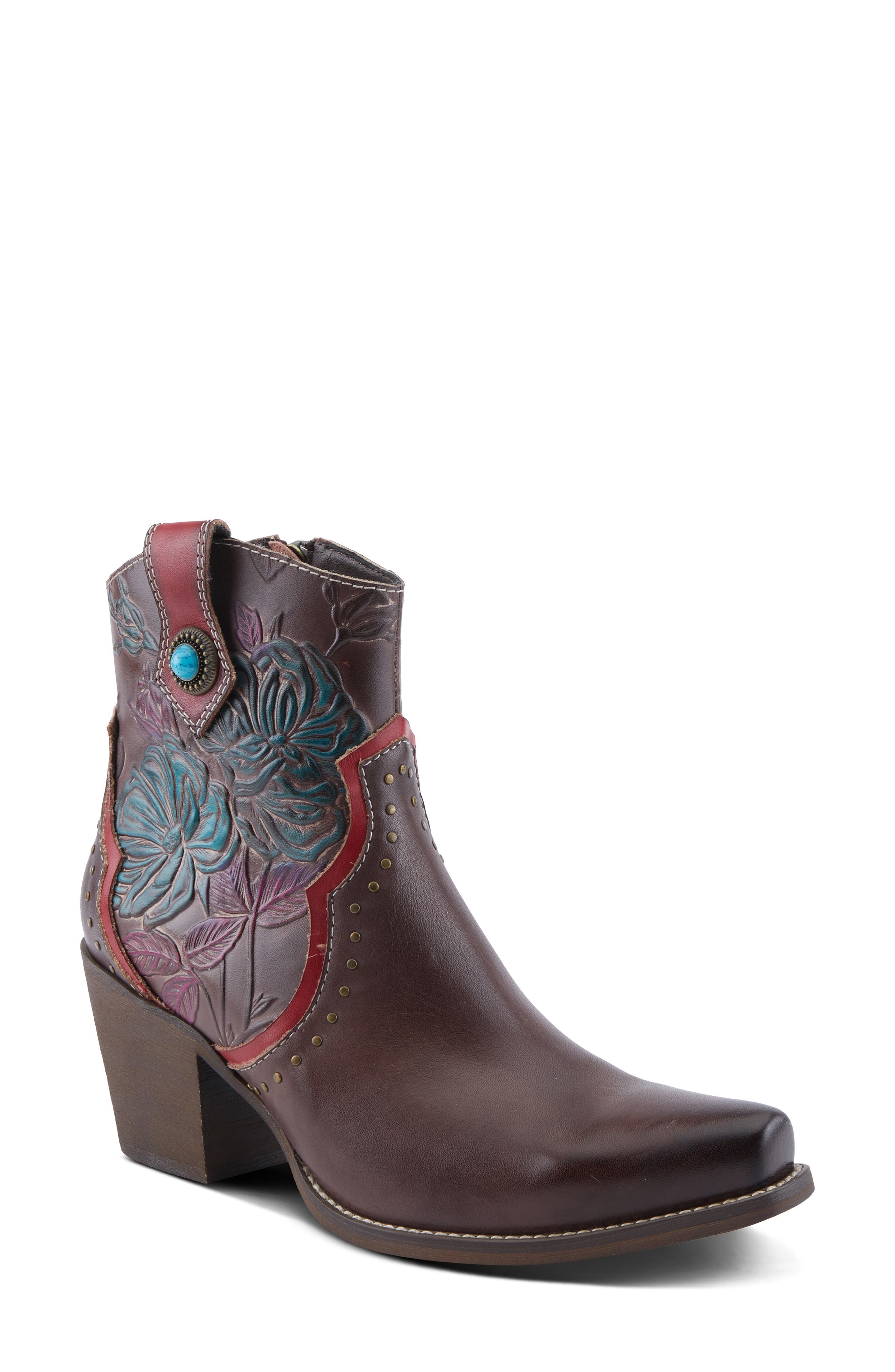 L'Artiste by Spring Step Rebamac Western Boot, Main, color, Chocolate Brown