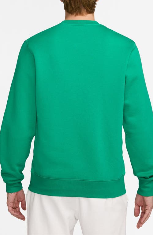 Nike Club Brushed Fleece Crewneck Sweatshirt In Green