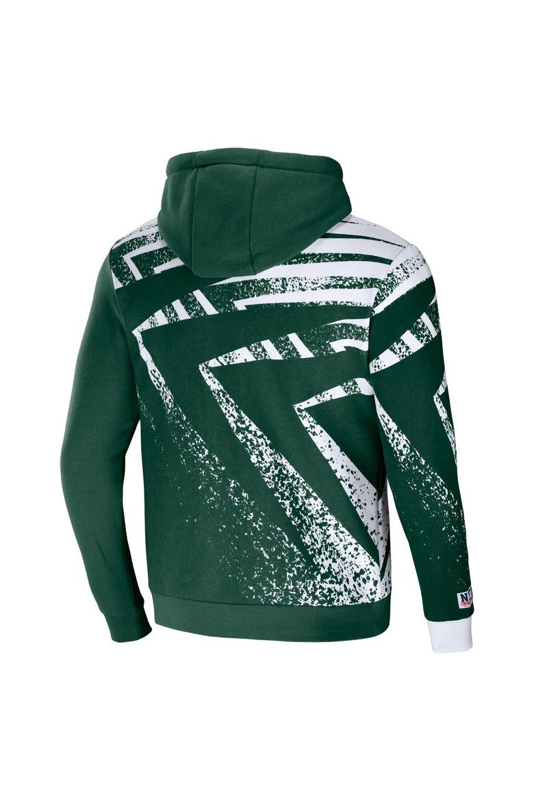 Men's NFL x Staple Hunter Green Green Bay Packers All Over Print Pullover Hoodie, Alternate, color, Hunter Green