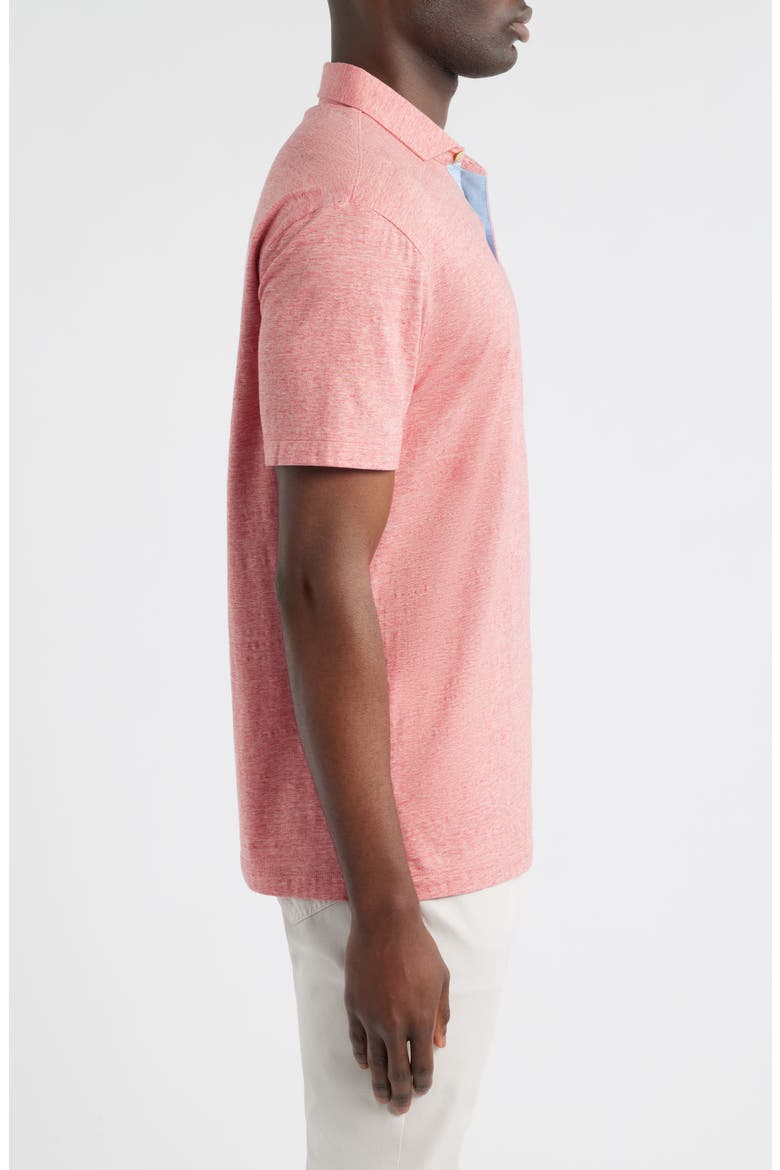Starnes Heathered Cotton Blend Polo, Alternate, color, SLATE ROSE