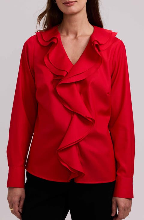 Shantel Ruffle Long Sleeve Top