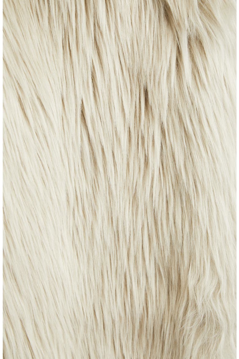 Faux Fur Coat, Alternate, color, MASTIC