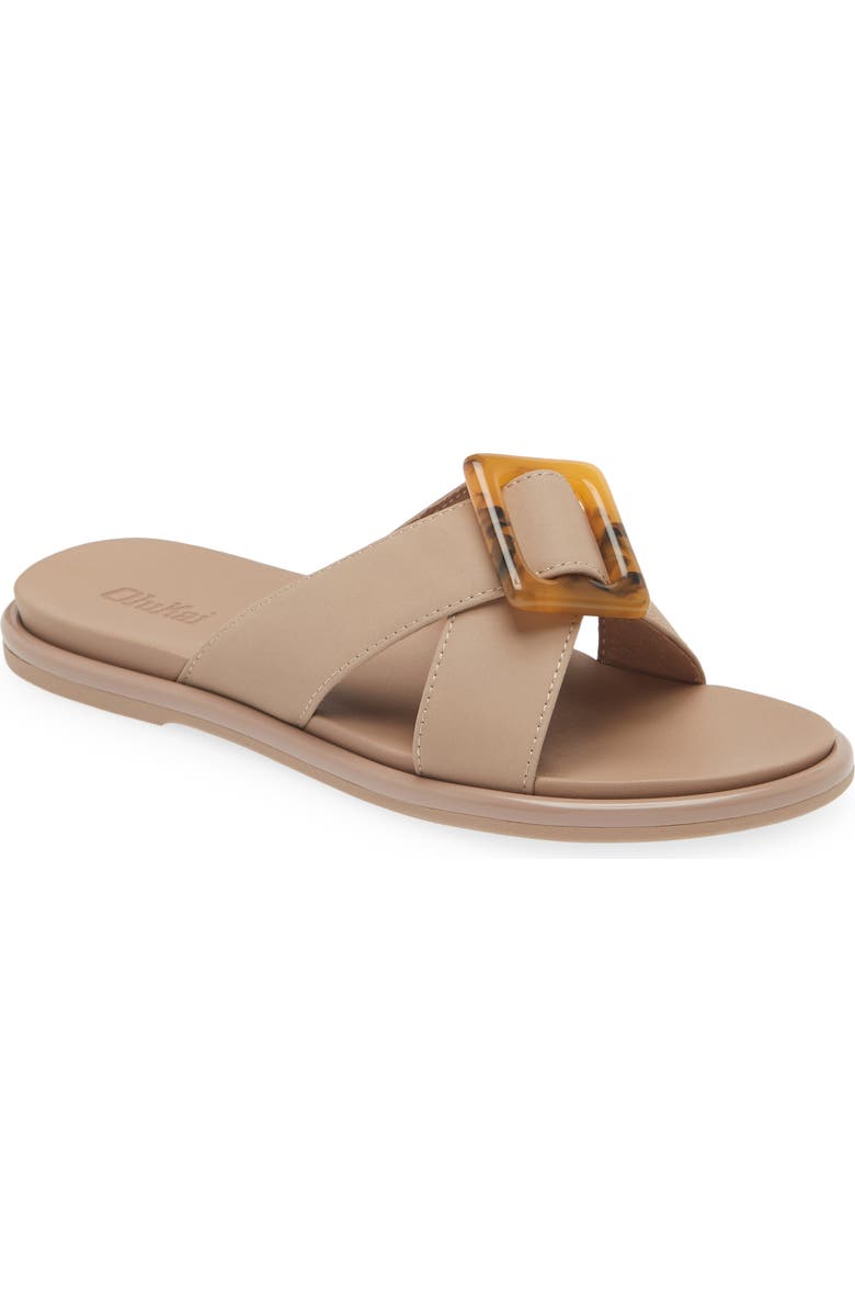 OluKai La'i Slide Sandal, Main, color, Taupe / Taupe