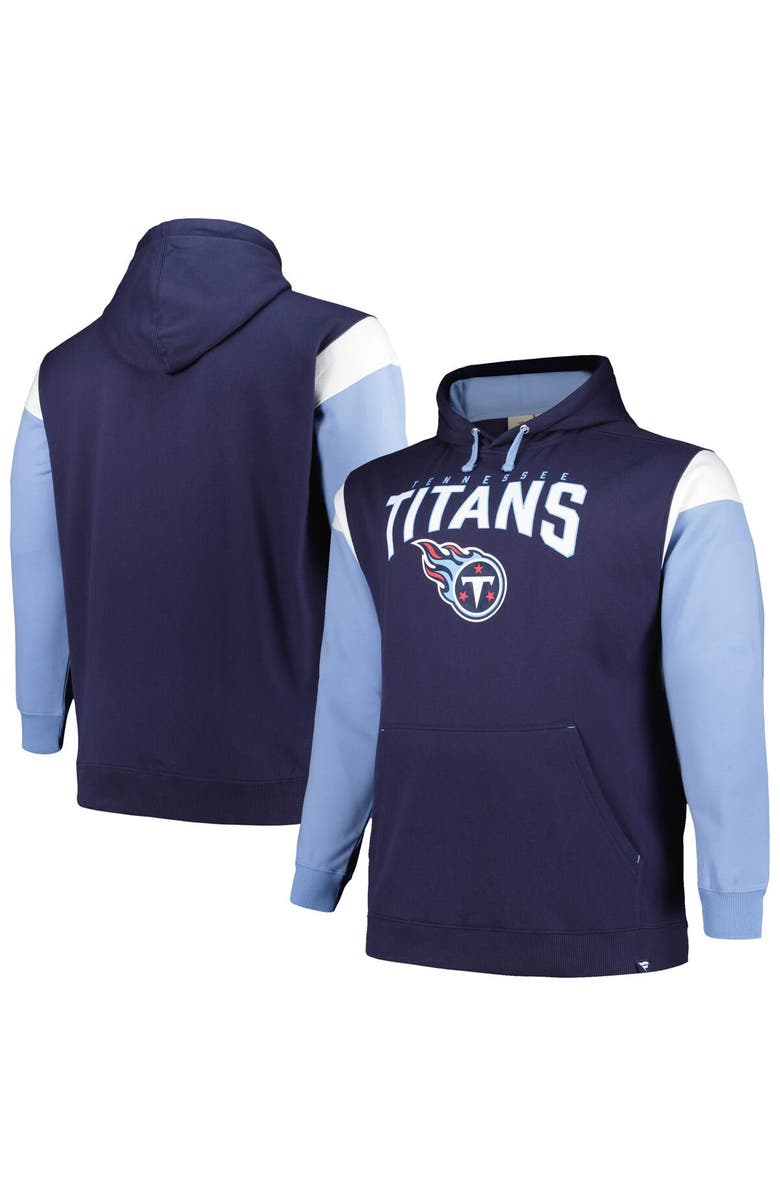 PROFILE Men's Profile Navy Tennessee Titans Big & Tall Trench Battle Pullover Hoodie, Alternate, color,