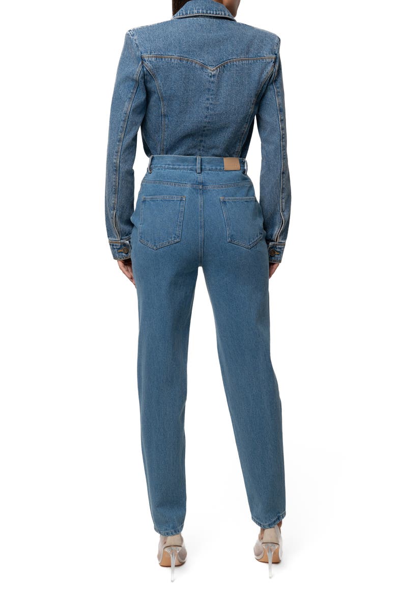 Roesia Tapered Leg Jeans, Alternate, color, DENIM
