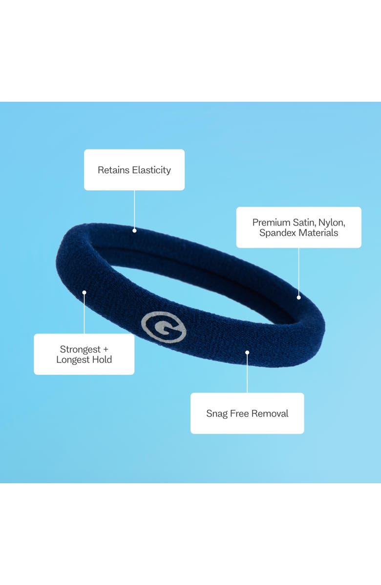 Gimme Beauty Any Fit Hair Bands, Damage Free Hair Ties Made with Seamless Microfiber Elastics, Alternate, color, Green