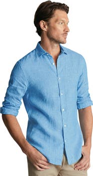 Charles Tyrwhitt Plain Pure Linen Shirt