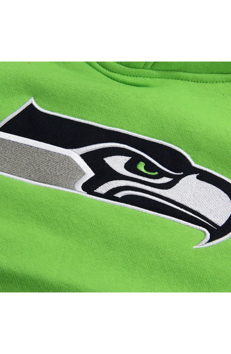 Outerstuff Toddler Neon Green Seattle Seahawks Fan Gear Primary Logo Pullover Hoodie, Alternate, color, Neon Green