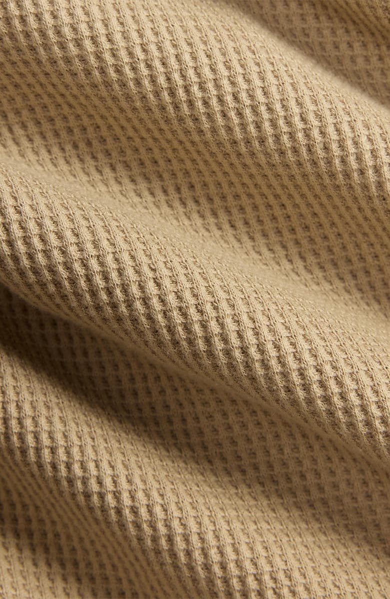 Polo Ralph Lauren Waffle Knit Cotton & Linen Camp Shirt, Alternate, color, Coastal Beige