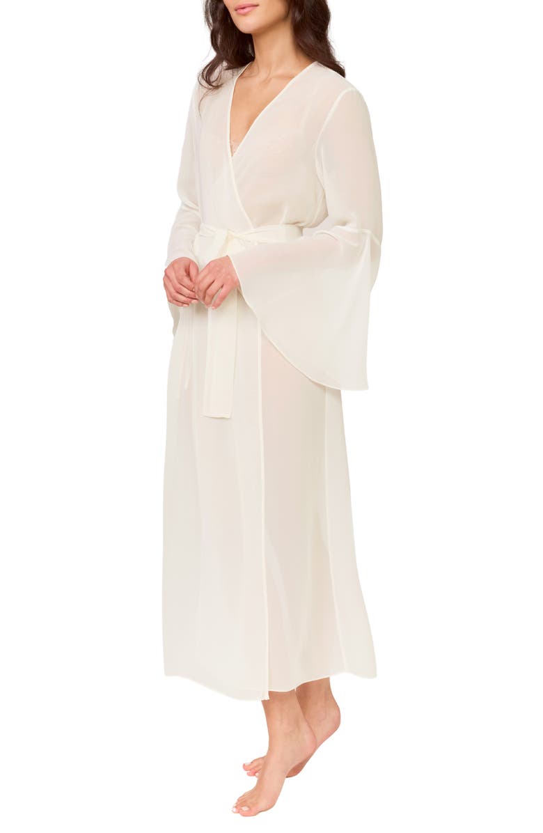 Rya Collection Holland Tie Waist Robe, Alternate, color, Ivory