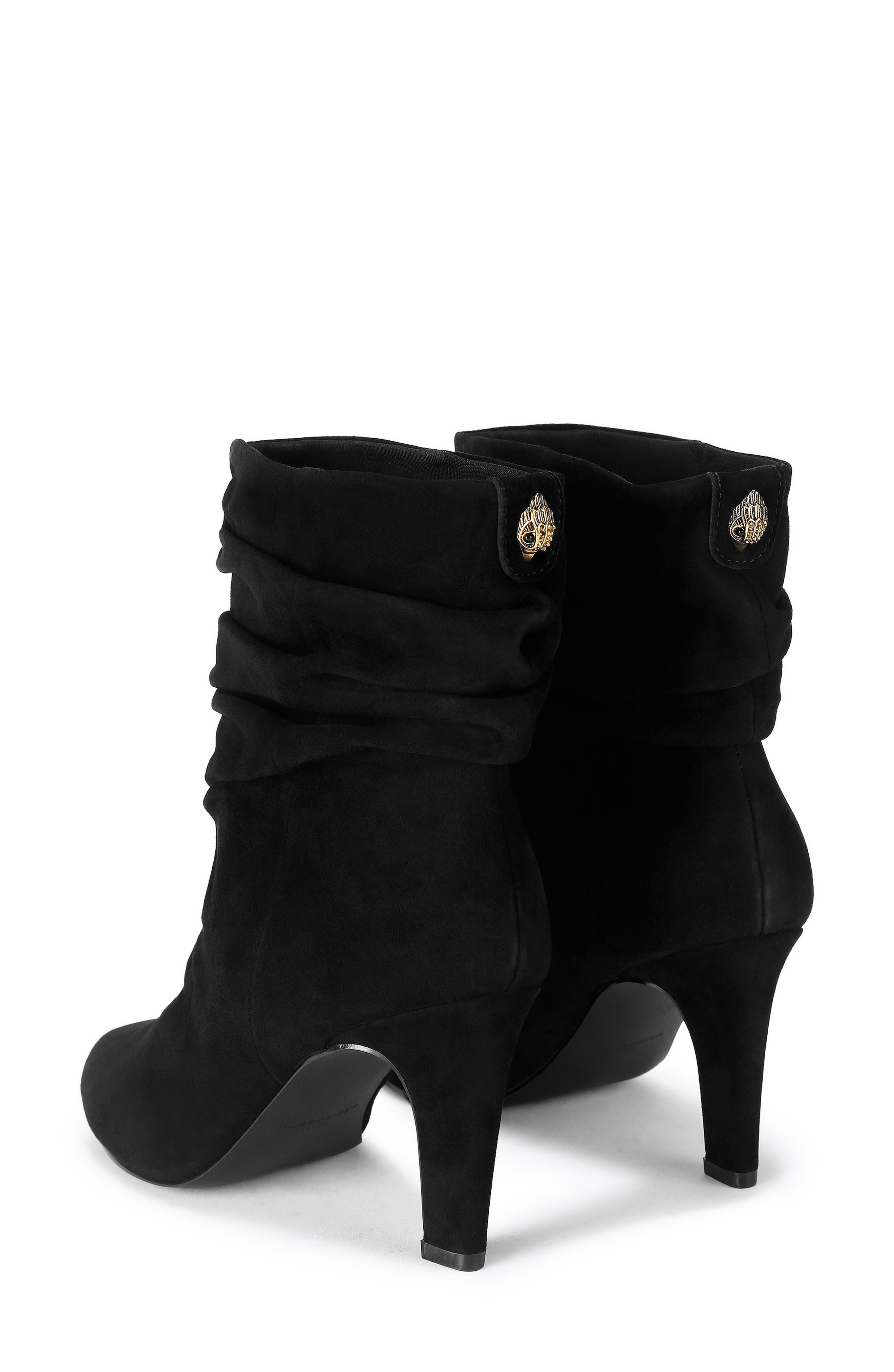 Elizabeth Slouch Leather Bootie, Alternate, color, BLACK