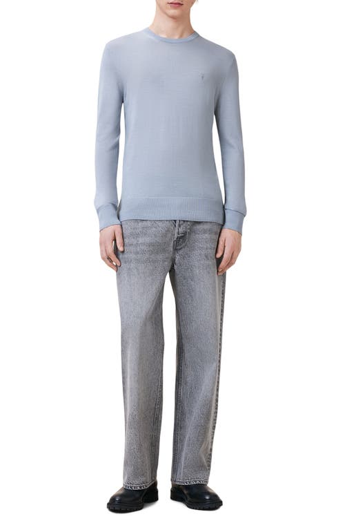 Allsaints Mode Regular Fit Merino Wool Sweater In Willow Blue