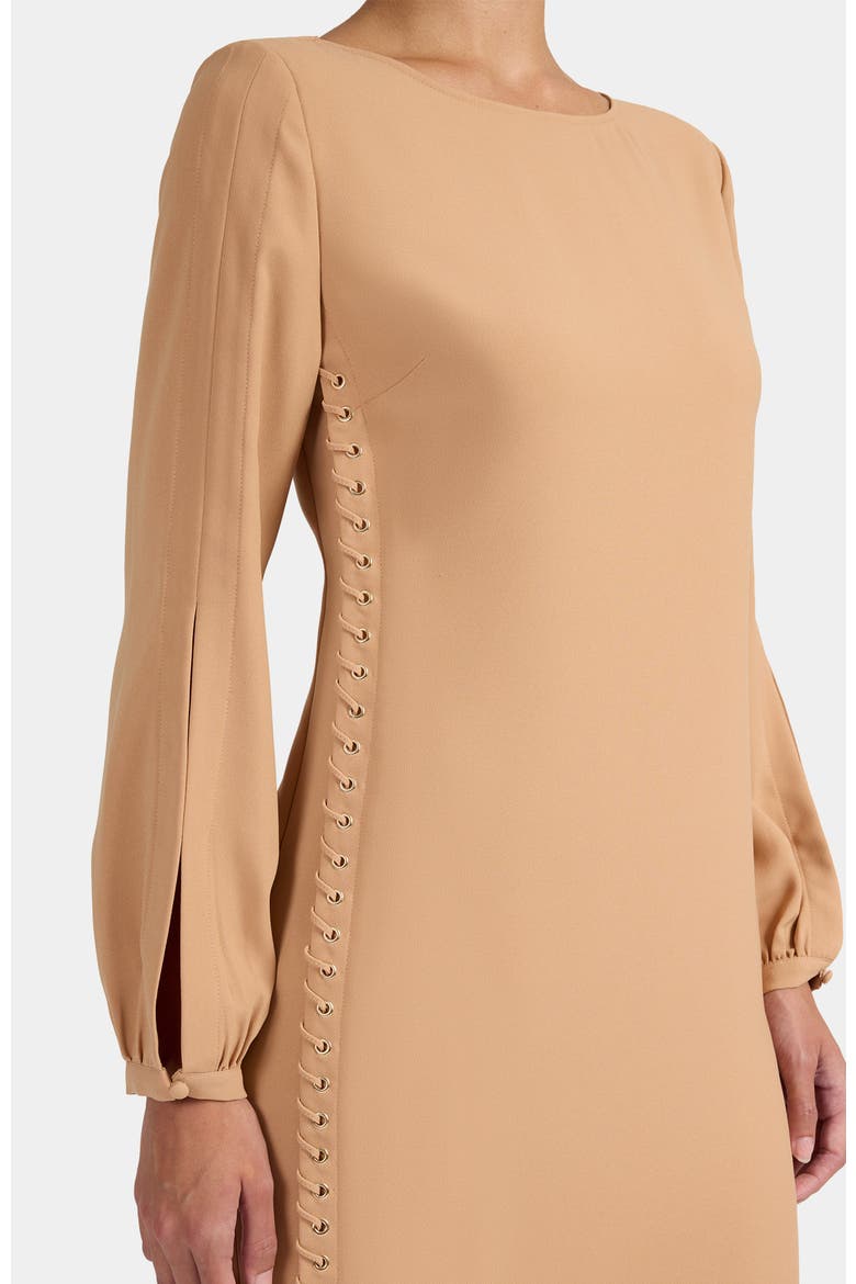 Pauli Shift Dress in Satin Back Crepe, Alternate, color, HAZELWOOD