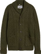 Schott NYC Wool Blend Fisherman Cardigan