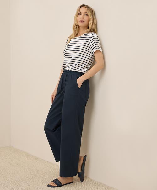 Pact Organic Cotton Monterey Poplin Wide Leg In Blue