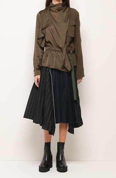 スカート sacai SS25 Pleated skirt (2507718 499) Sacai Zip Detail Pleated Skirt | Nordstrom