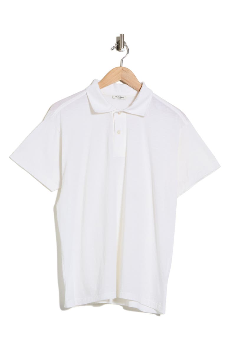 BUCK MASON Cool Cotton & Cashmere Blend Knit Polo, Alternate, color, White