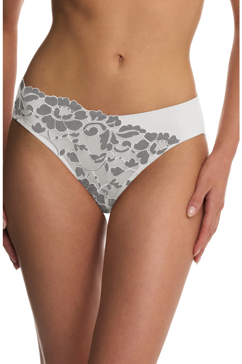 Peony Bikini Briefs, Main, color, WARM WHITE/ BLACK