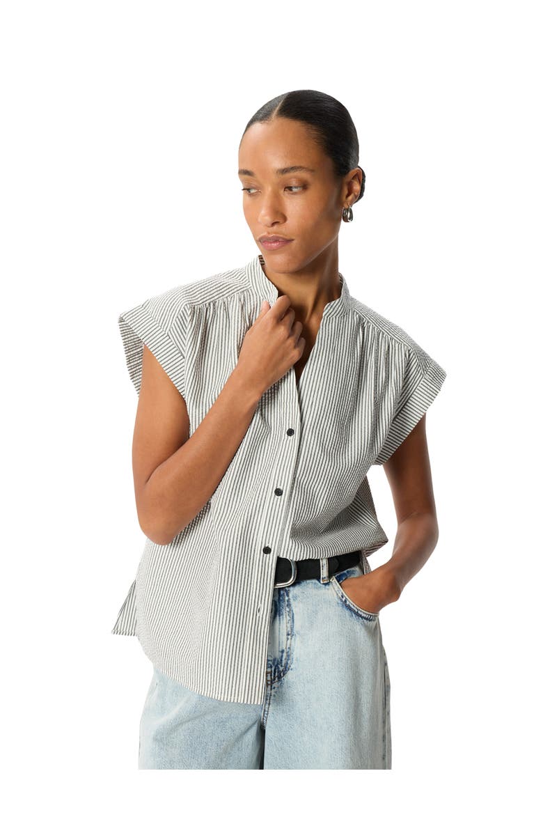 Whistles Seersucker Stripe Shirt, Main, color,