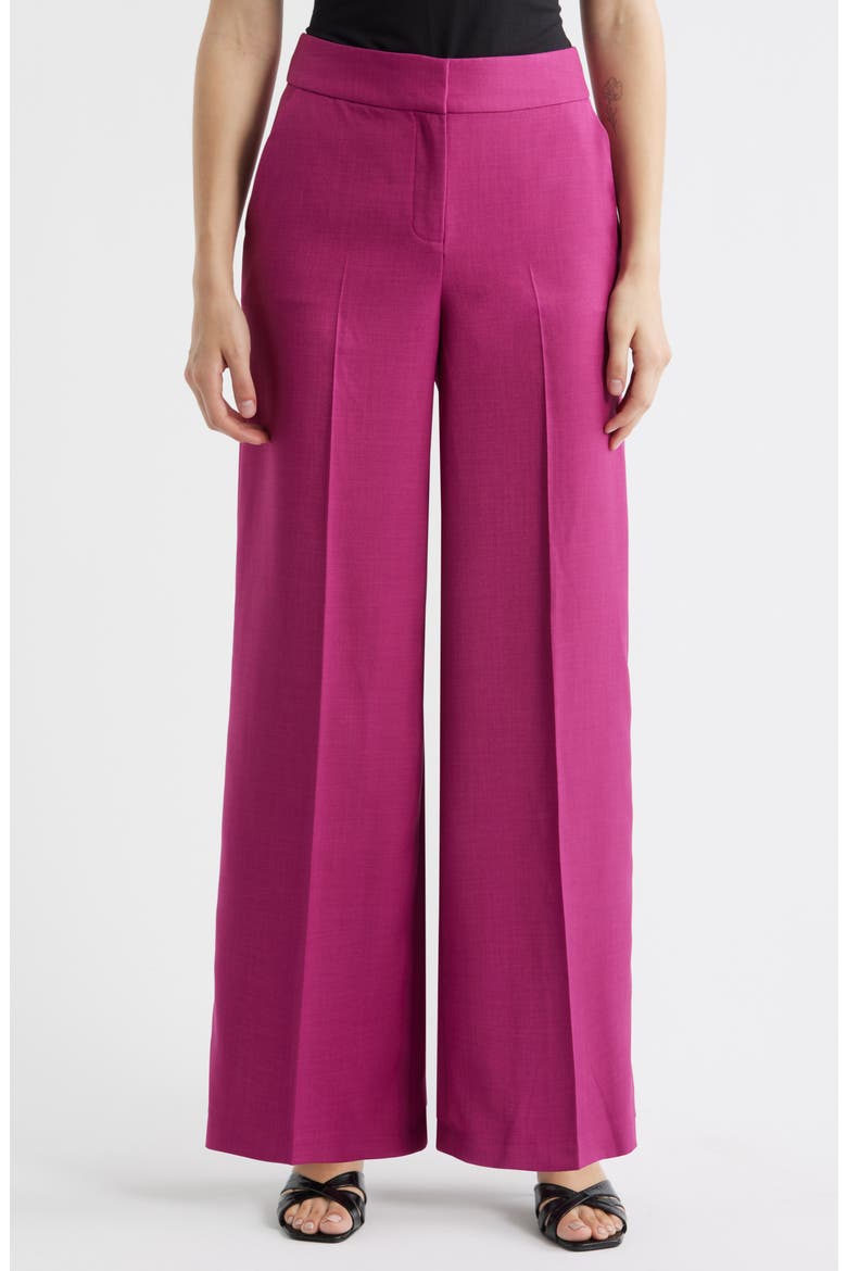 Wide Leg Pants, Main, color, WILD BERRY