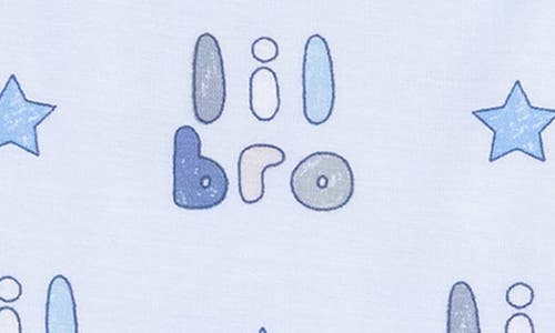 Angel Dear L'il Bro Print Footie In Blue