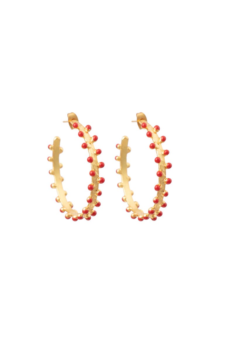 Gipsy Earrings, Main, color, RED