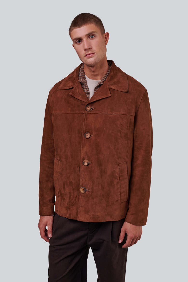 Charlie Suede Jacket, Alternate, color, Chestnut