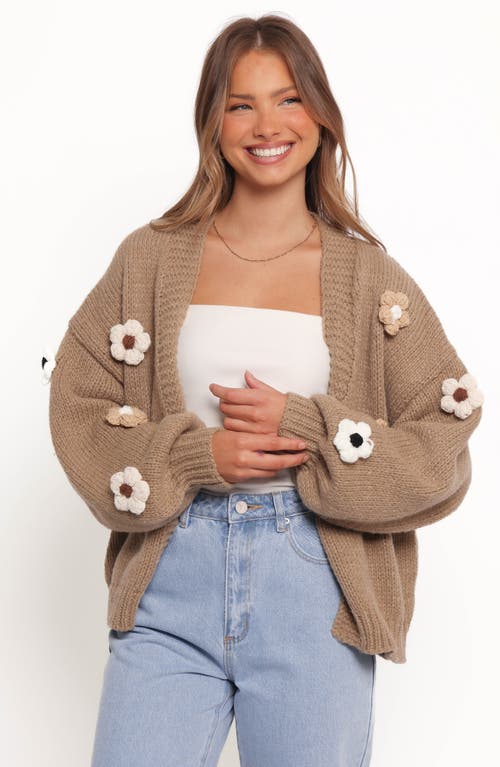Petal And Pup Petal & Pup Delaro Flower Cardigan In Brown