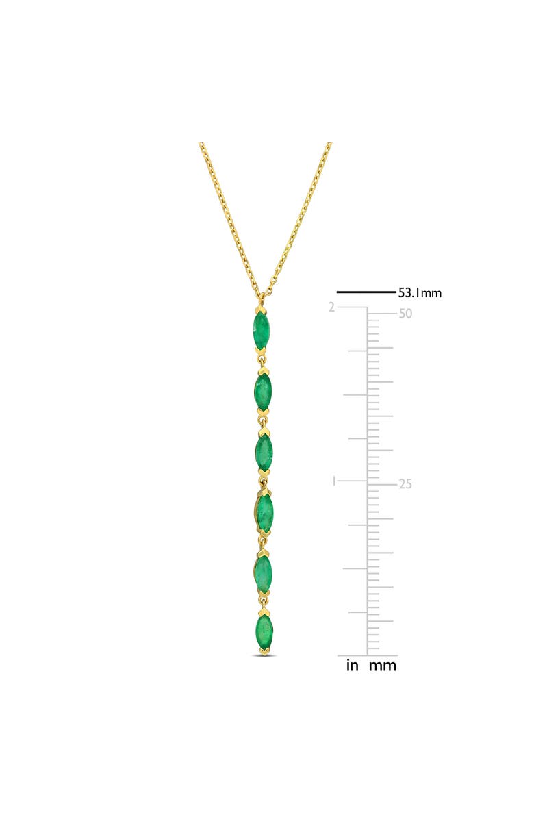 Julianna B. Emerald Lariat Necklace 14k, Alternate, color,