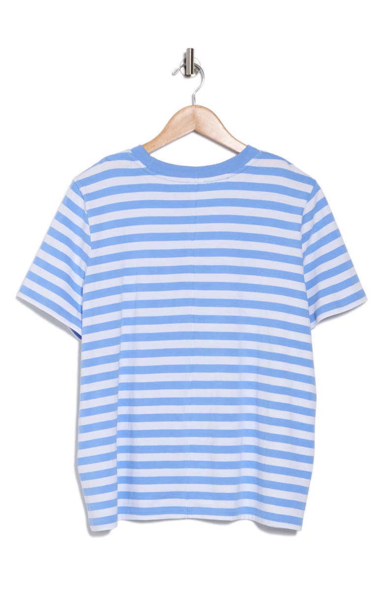 Melrose and Market Stripe Crewneck T-Shirt, Alternate, color, Blue White Patricia Stripe