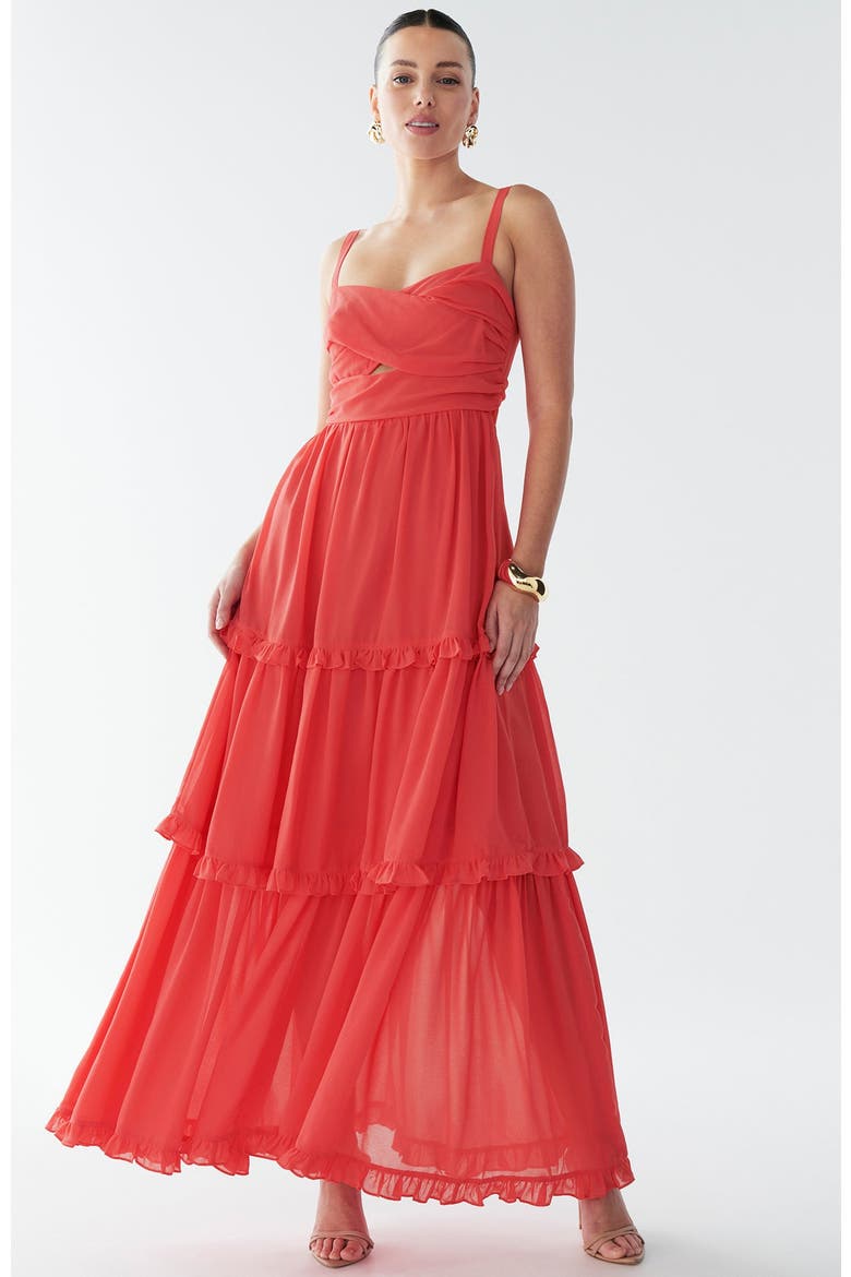 Willow Maxi Dress, Main, color, Coral Pink