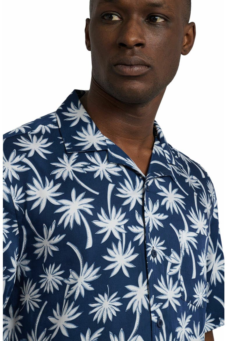 Tencel Vacation Shirt, Alternate, color, DEEP NAVY MULTI