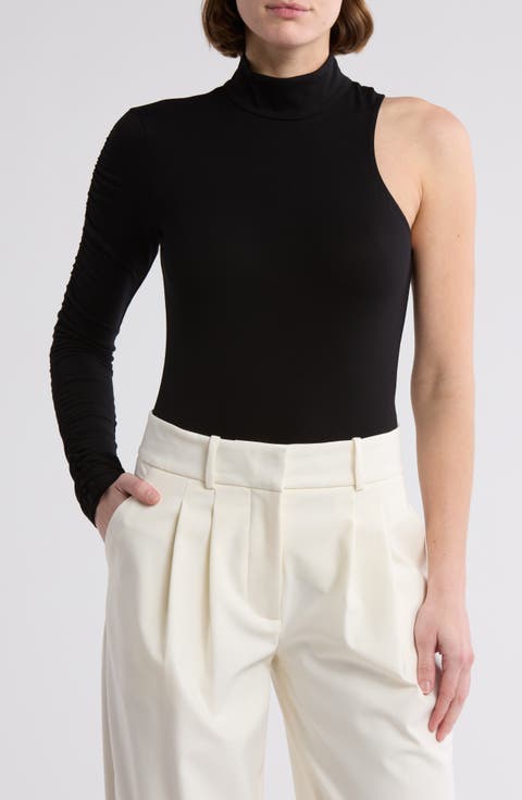 Lottie Mock Neck Single Sleeve Bodysuit