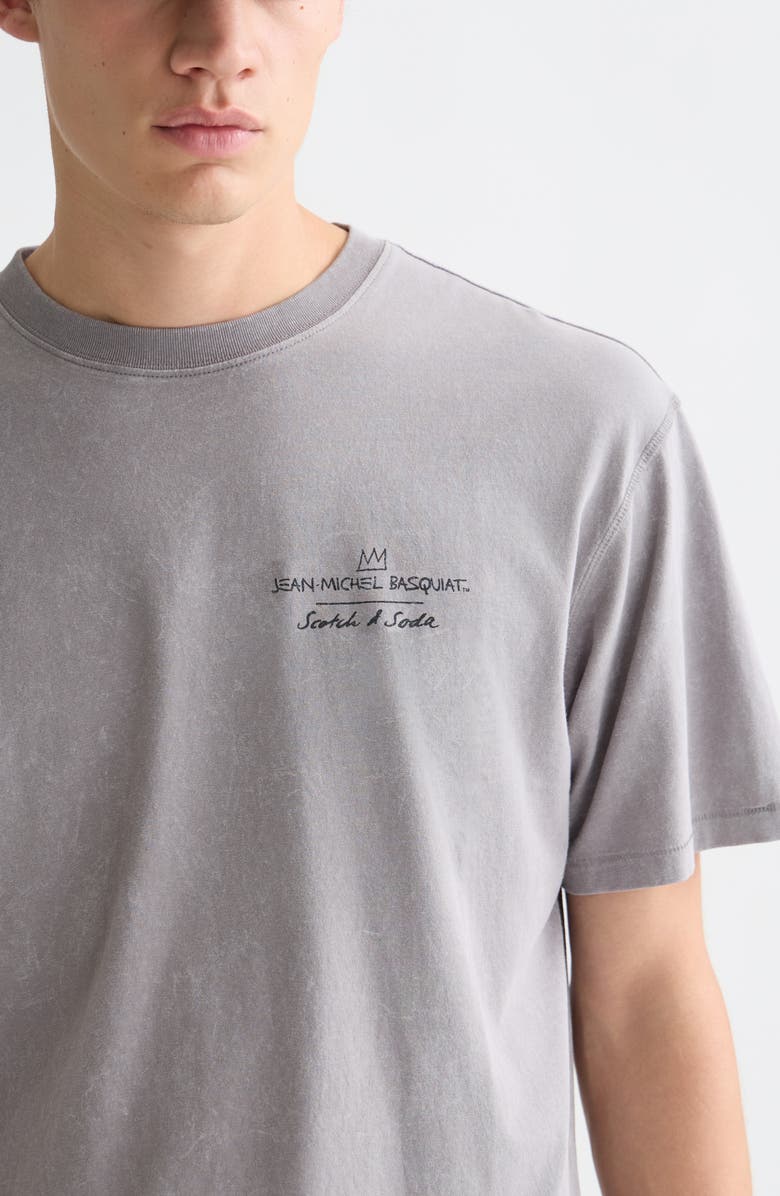 Scotch & Soda x Basquiat Relaxed Fit Graphic T-Shirt, Alternate, color, Steel Grey