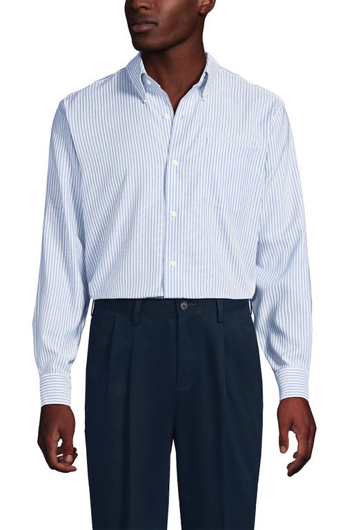 Lands' End Big And Tall Traditional Fit Pattern No Iron Supima Oxford Dress Shirt In Multi