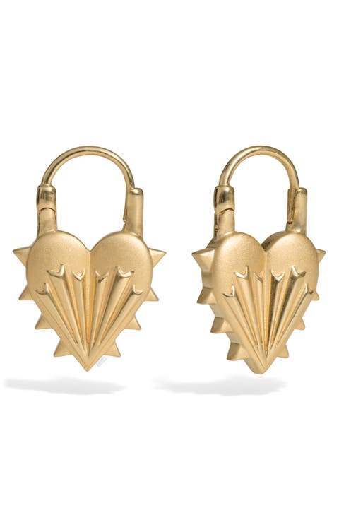Spiked Heart Hoop Earrings