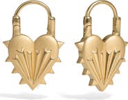 Awe Inspired Spiked Heart Hoop Earrings