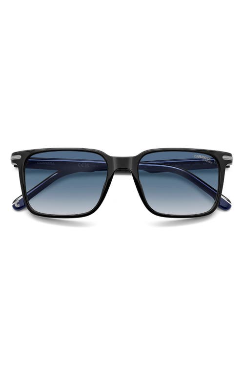 Carrera Eyewear Ca 391/s/us 53mm Rectangular Sunglasses In Black Blue/blue Sf