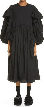 Simone Rocha Cotton Poplin Smock Dress