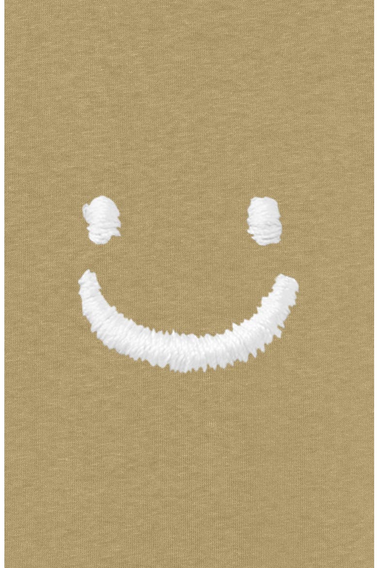 Mens Lil Smile Heavy Weight Cotton Tee, Alternate, color, Khaki