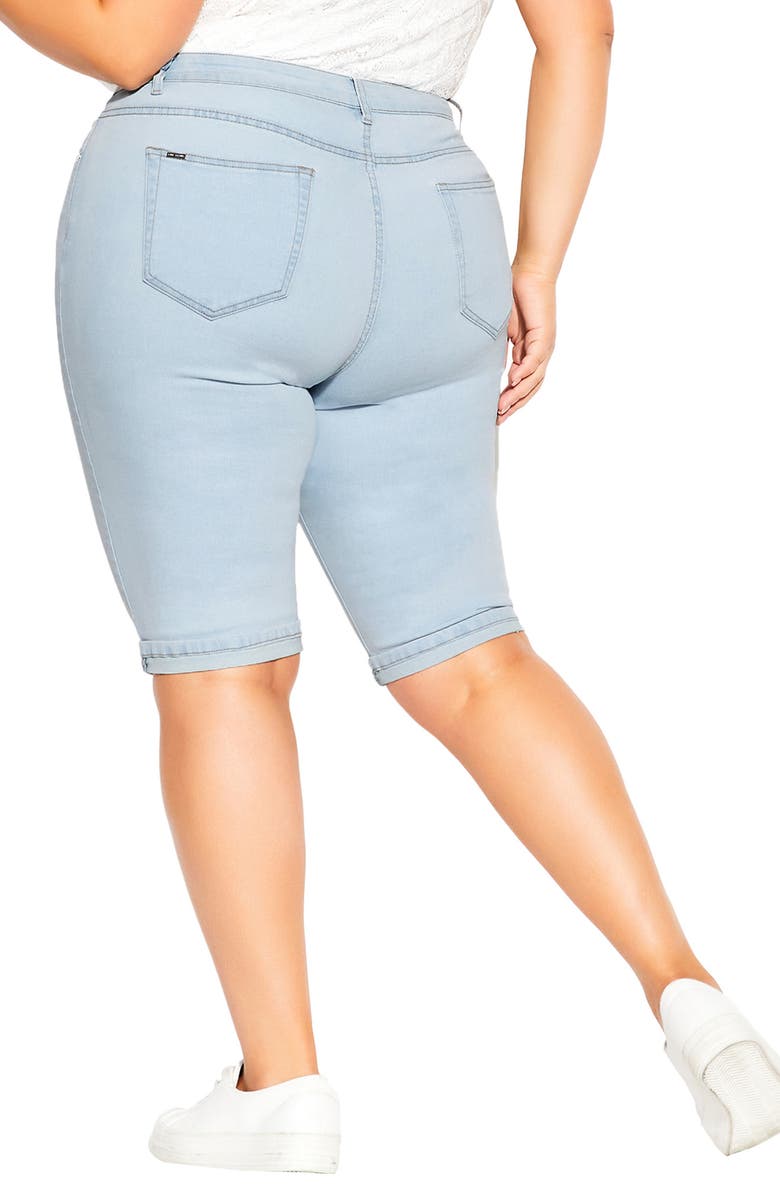 City Chic Turn Up Bermuda Shorts, Alternate, color, 