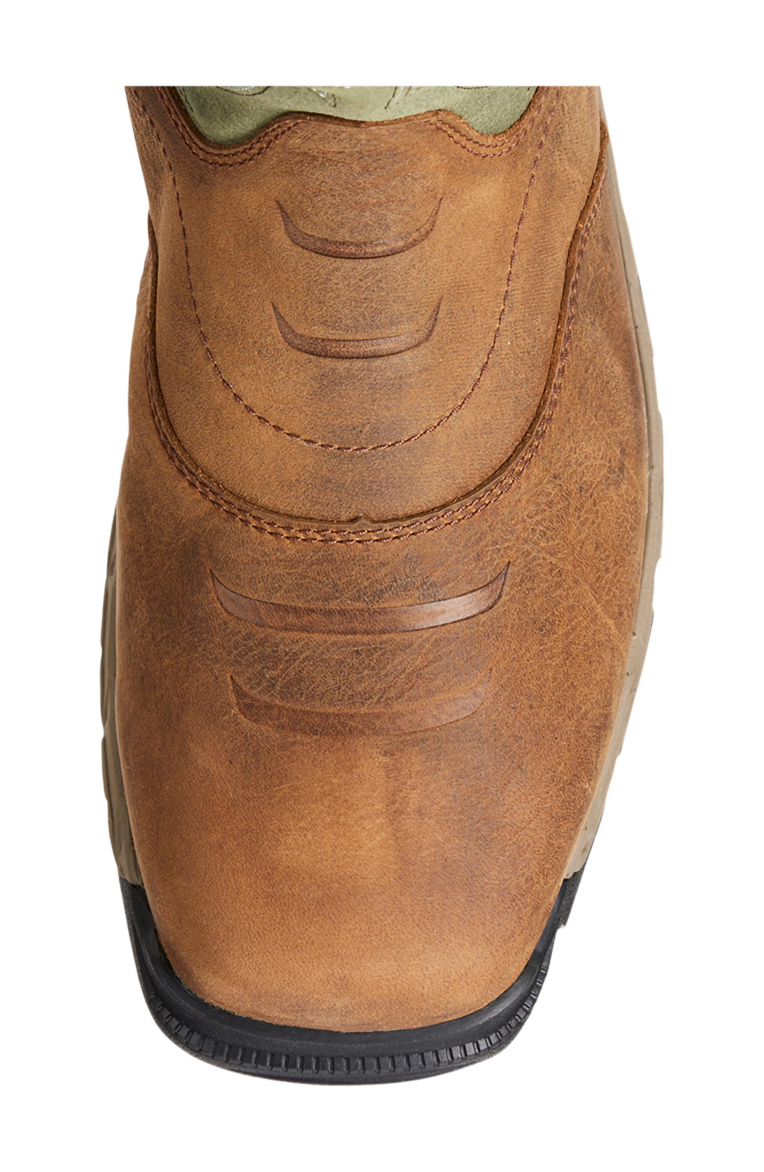 Rebar Flex Waterproof Western Boot, Alternate, color, BROWN