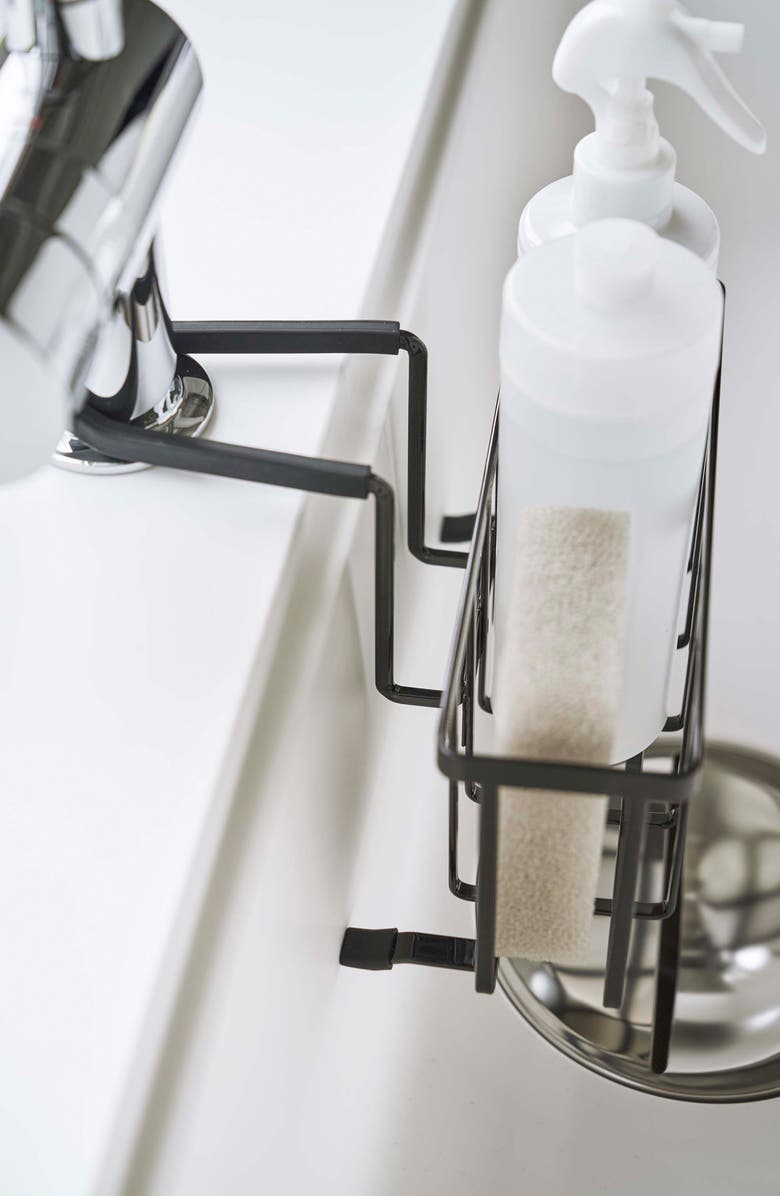 Yamazaki Hanging Sponge Caddy, Alternate, color, Black