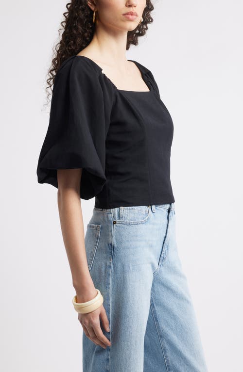 Nordstrom Puff Sleeve Square Neck Top